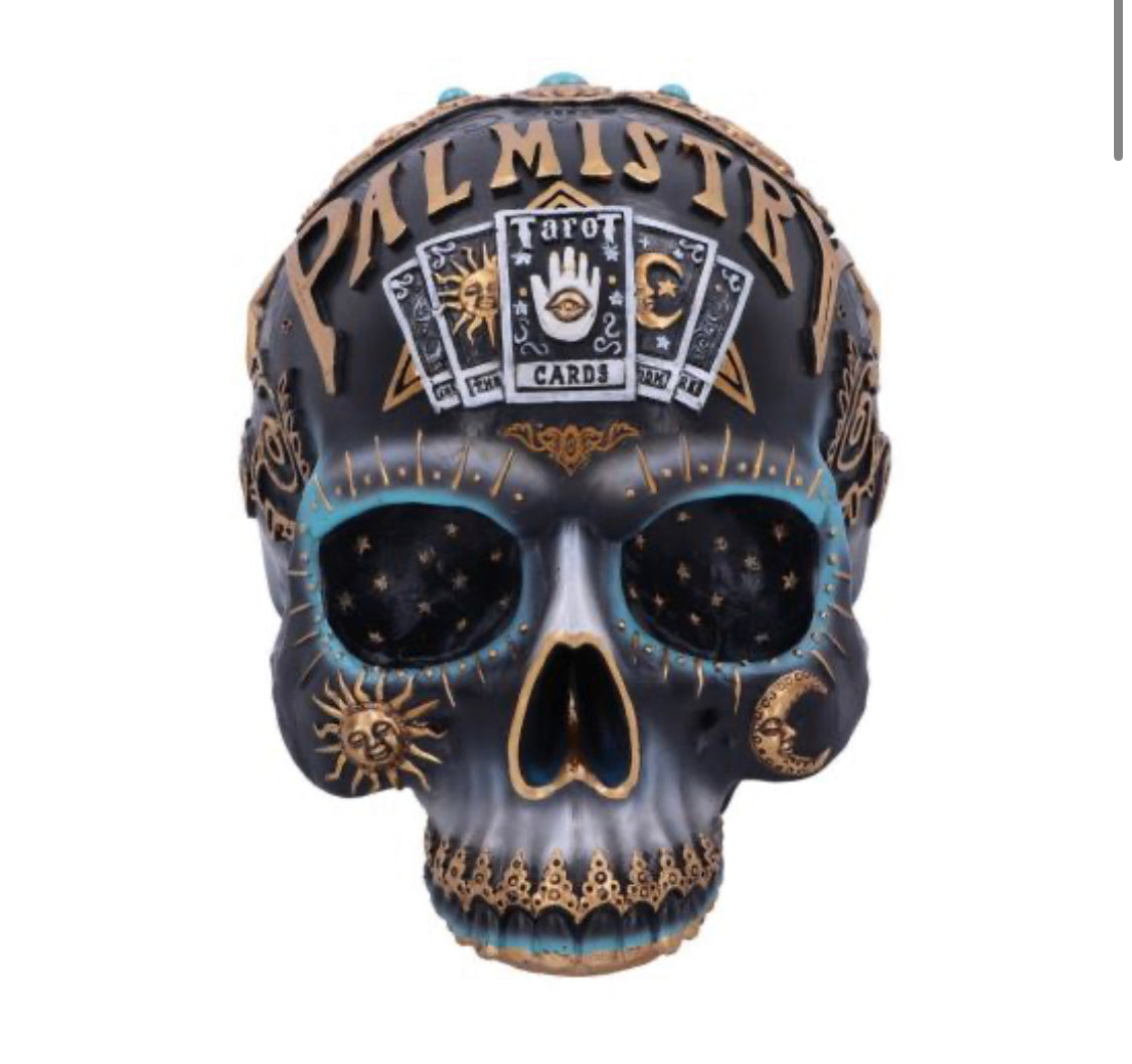 Nemesis Now© Hells Desire￼ Skull Head Ornament (18cm) (Grey